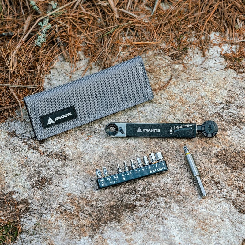 Granite Rocknroll TQ Torque Ratchet Bike Tool Kit, Bike Multitool Kit with 10 Tool Bits and Extension Rod, Portable Torque Ratchet Tool Kit for Mountain Bike, Road Bike and Gravel Bike (Grey) - Image 5